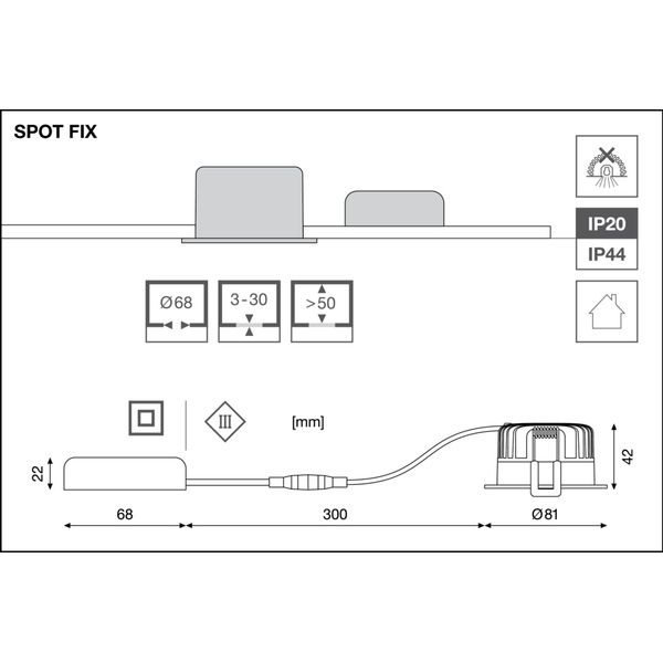 SPOT FIX 8W 940 PS DIM IP44 WT image 14