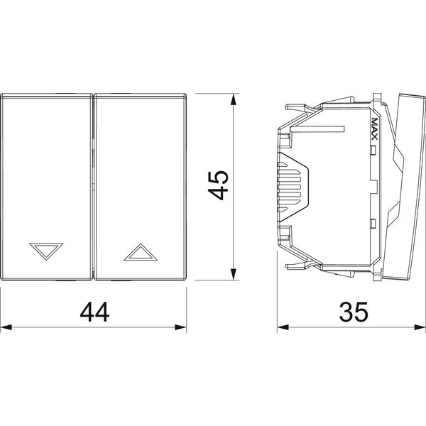 RT-BS SWGR1 Roller blind pushbutton  10 A, 250 V image 2