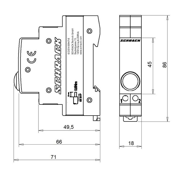 Modular-single-LED AMPARO, green, 230VAC image 3