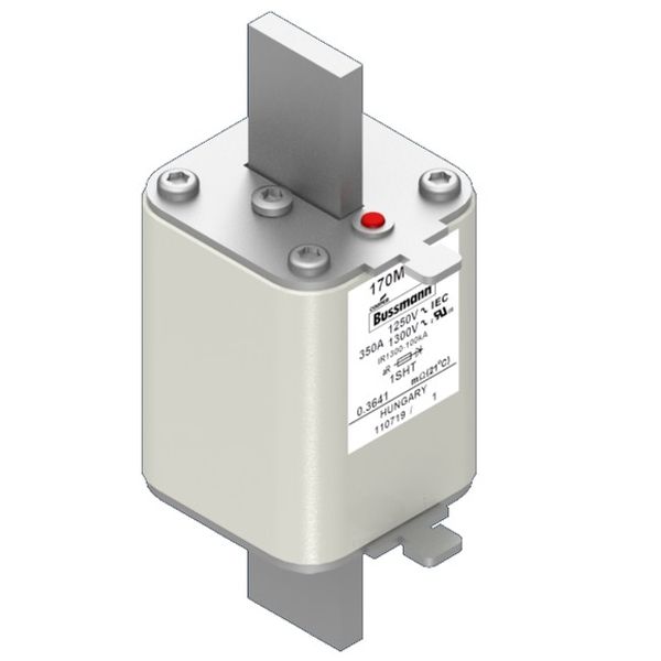 Fuse-link, high speed, 350 A, AC 1250 V, size 1, 53 x 63 x 135 mm, aR, IEC, single indicator image 3