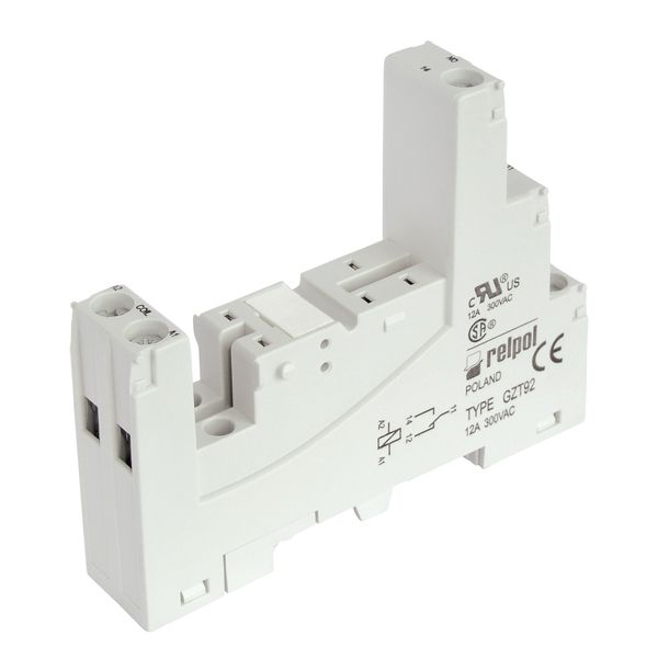 Socket for relays: RM87N, RM87N sensitive. Withe colours image 1