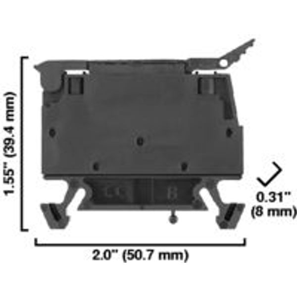 Terminal Block, Fuse Block, 15A, 10 - 57V AC/DC, 4mm, LED, Black image 1