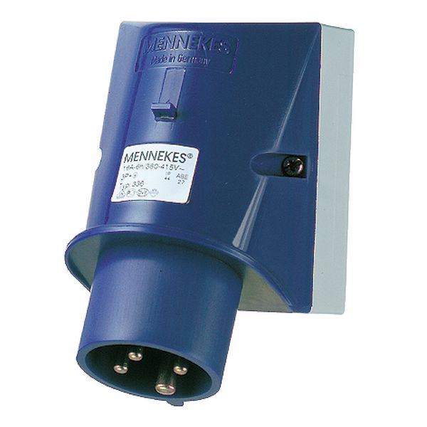 Wall mounted inlet, 32A4p9h230V, IP44 image 1