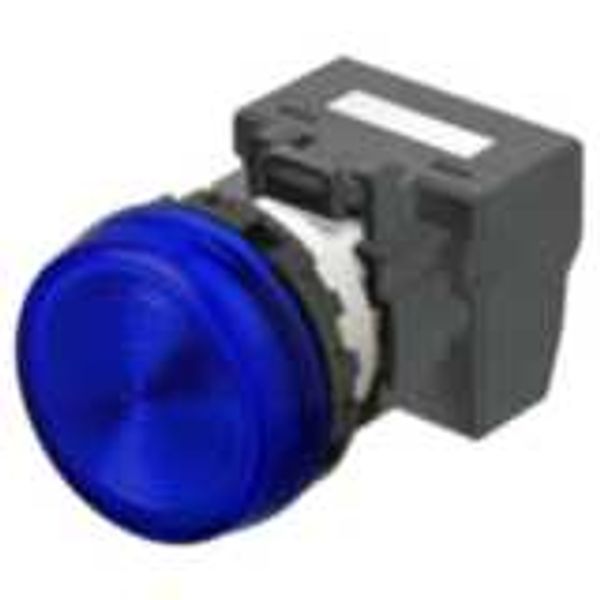 M22N Indicator, Plastic flat, Blue, Blue, 24 V, push-in terminal image 3