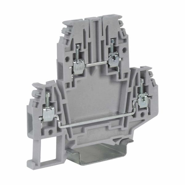 Screw terminal block 2.5mm2, 2-levels, grey color, DBC series image 1