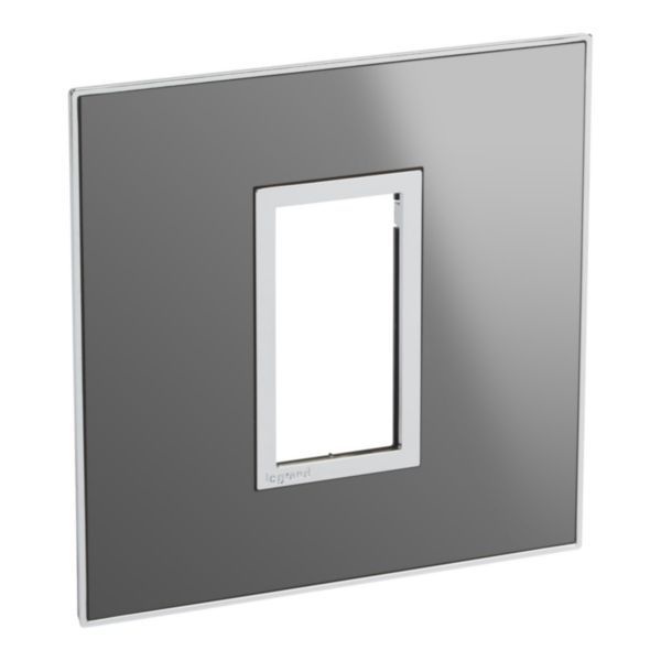 Arteor Surround Plate 1 Module Square Reflective Stainless Steel image 1