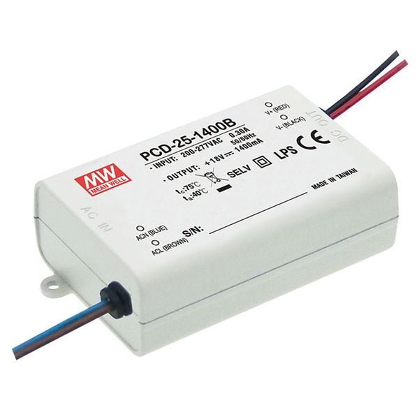 PCD-25-700B Led driver, Class2 25W, 24-36V, 700mA CC dimmable, MEAN WELL image 1