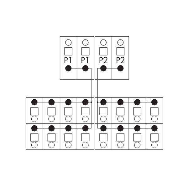 830-800/000-305 Potential distribution module; 2 potentials; with 2 input clamping points each image 6