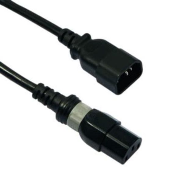 Set of 10 power cords C14-C13 1m black serverside locking image 1