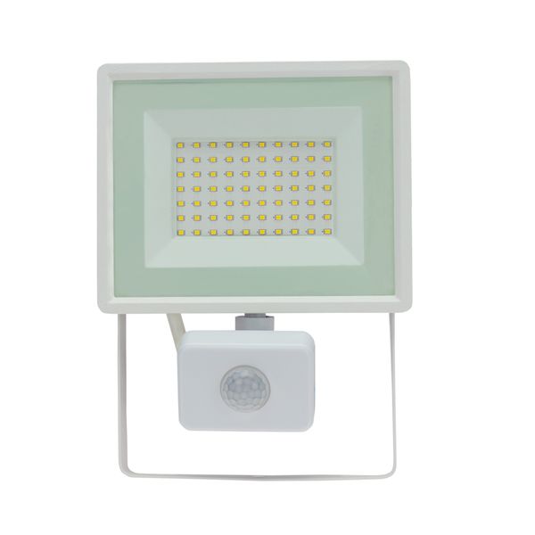 NOCTIS LUX 3 FLOODLIGHT 50W NW 230V IP44 180x215x53mm WHITE with PIR sensor image 12