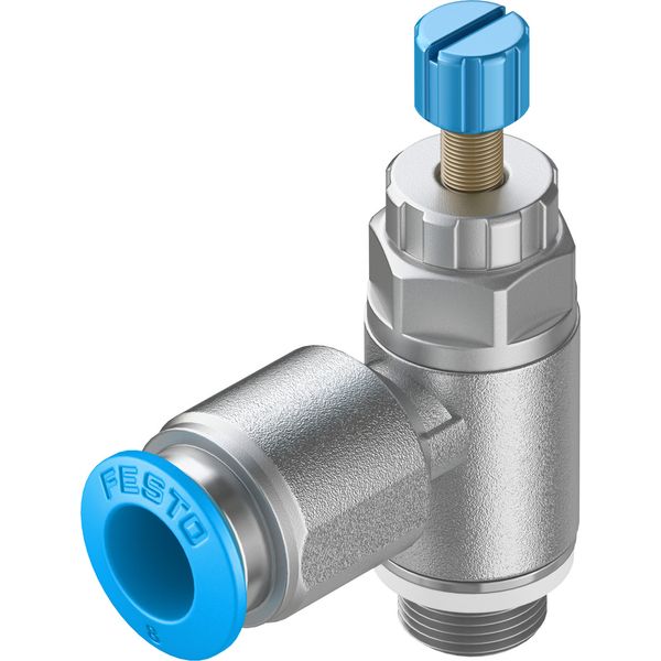 GRLA-1/8-QS-8-RS-D One-way flow control valve image 1