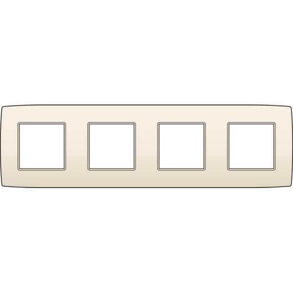 Fourfold faceplate, 71 mm centre distance, Niko Original cream image 1