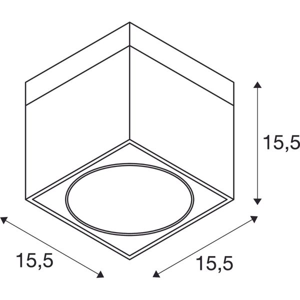 KARDAMOD SURFACE SQUARE ES111 SINGLE, GU10, black image 2