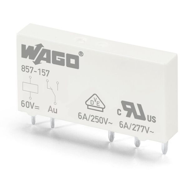 Basic relay Nominal input voltage: 60 VDC 1 changeover contact image 1