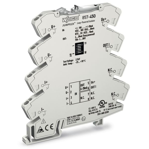 Loop-powered isolation amplifier Bipolar current and voltage input sig image 2