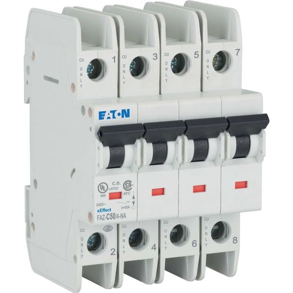 Miniature circuit breaker (MCB), 50 A, 4p, characteristic: C, NA image 10