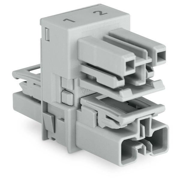 h-distribution connector 2-pole Cod. B gray image 1
