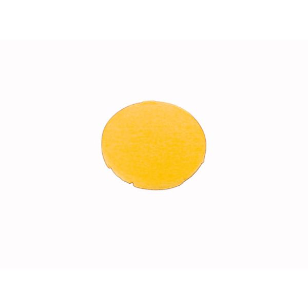 Button plate, flat yellow, blank image 1