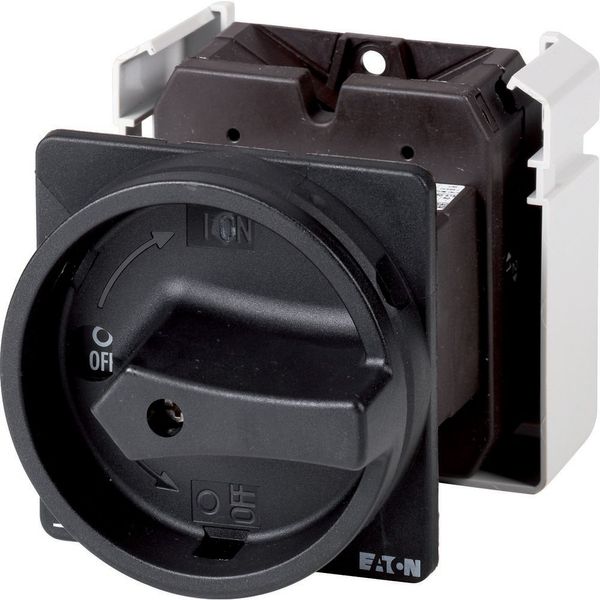 Main switch, T5, 100 A, rear mounting, 3 contact unit(s), 6 pole, STOP function, With black rotary handle and locking ring, Lockable in the 0 (Off) po image 4