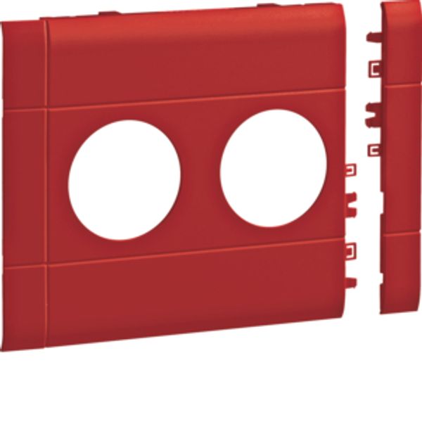 Frontplate 2-gang socket BRA/H/S 120 red image 1
