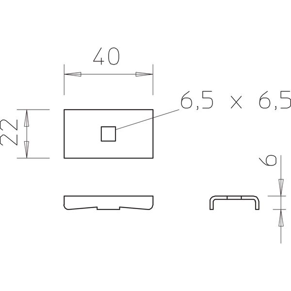 LKS 40 A2 Hold-down clamp for cable ladder LG45 and LG60 image 2