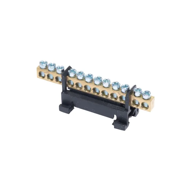 Terminal strip for rail TS 35 phase L 12 black image 1