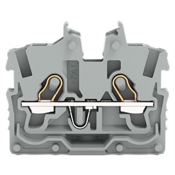 2-conductor miniature through terminal block with operating slots 1 mm image 3