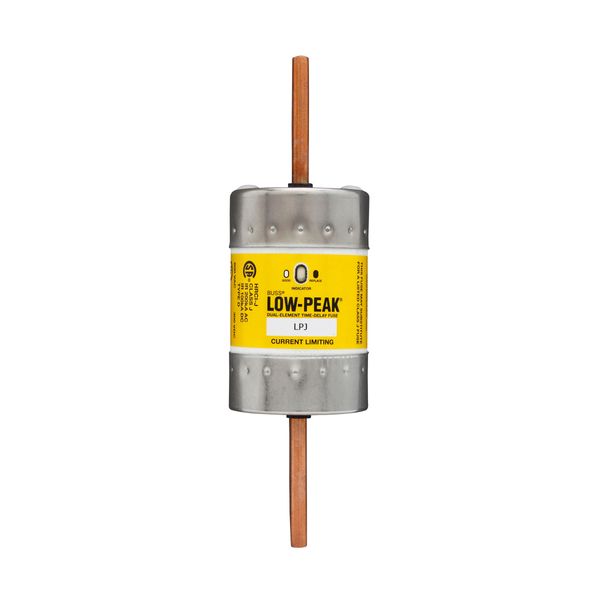 Eaton Bussmann Series LPJ Fuse,LPJ Low Peak,Current-limiting,time delay,400 A,600 Vac,300 Vdc,300000 A at 600 Vac,100 kAIC Vdc,Class J,10s at 500% response time,Dual element,Bolted blade end X bolted blade end conn.,2.11 in dia.,Indicating image 1