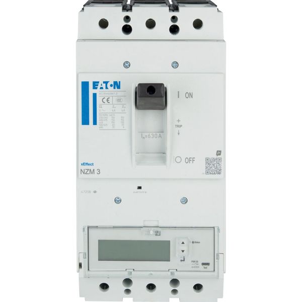 NZM3 PXR25 circuit breaker - integrated energy measurement class 1, 630A, 3p, Screw terminal image 8