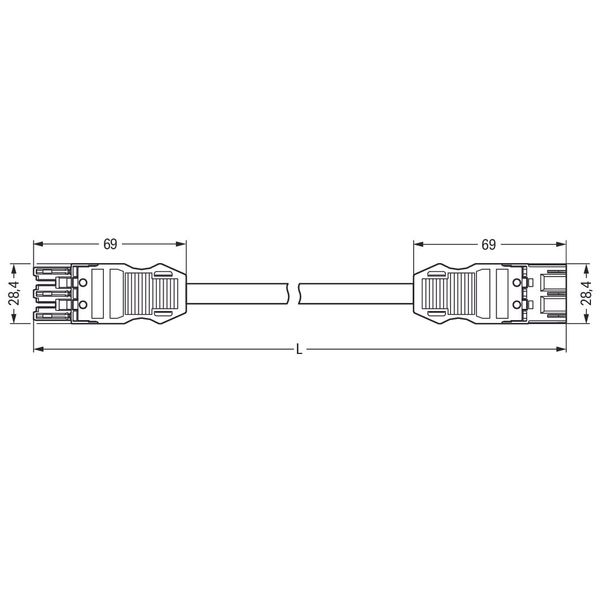 pre-assembled connecting cable;Eca;Socket/open-ended;red image 5