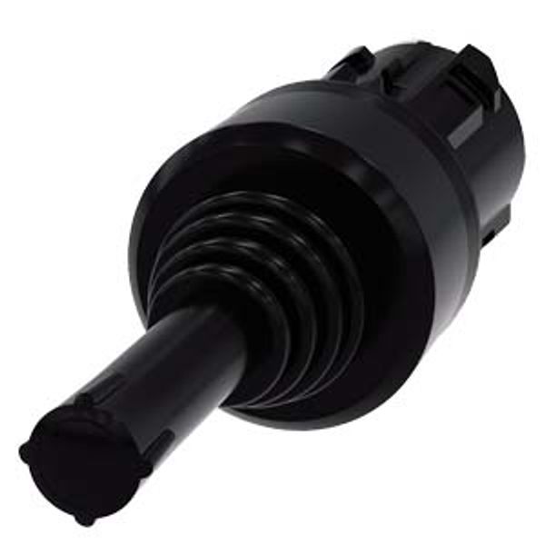 Coordinate switch, 22 mm, round, plastic, black, 2 switch positions, 3SU1000-7AD10-0AA0-Z Y19 image 1