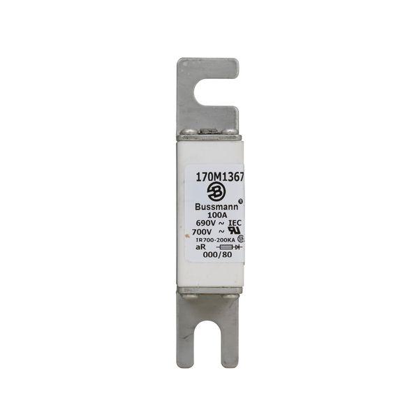 Fuse-link, high speed, 100 A, AC 690 V, DIN 000, 21 x 40 x 100 mm, aR, DIN, IEC, single indicator image 13