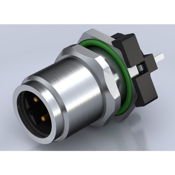 Circular plug connector, installation (PCB connection system), M12, Nu image 1