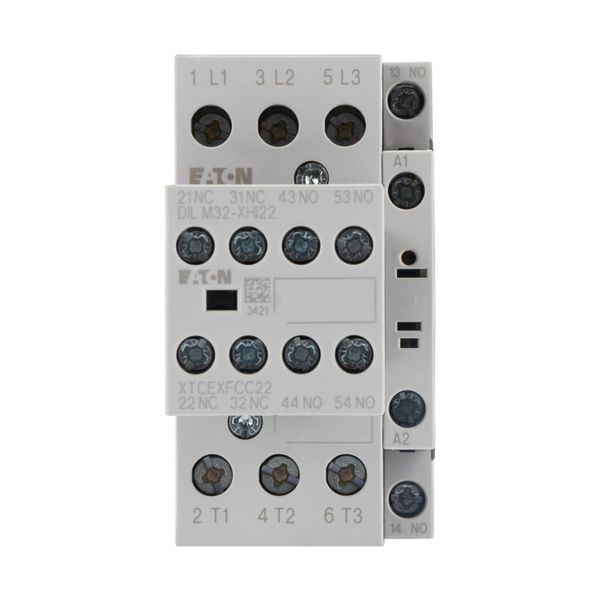 Contactor, 380 V 400 V 11 kW, 3 N/O, 2 NC, RDC 24: 24 - 27 V DC, DC operation, Screw terminals image 15