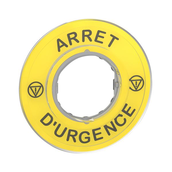 Noodstopetiket 3D ''arrêt d'urgence'' image 1