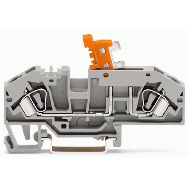 2-conductor disconnect terminal block with test option orange disconne image 1