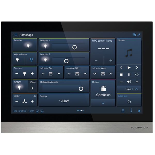 H8237-4B-03 IP touch 10,DES+KNX+f@h+APP,LAN+WiFi,T-L image 1