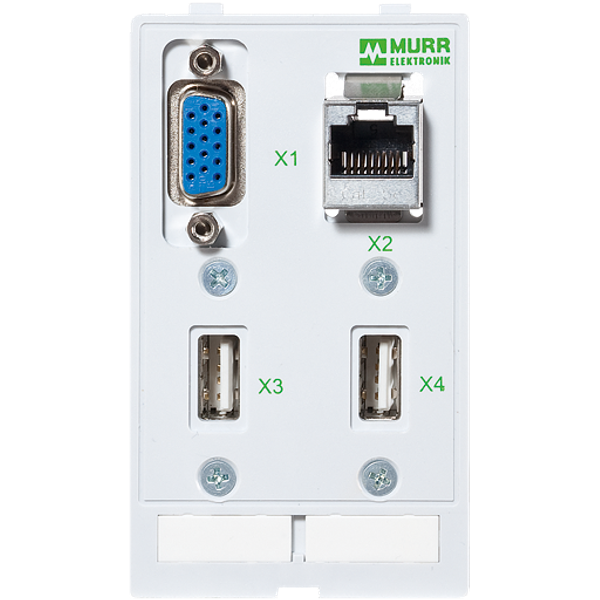 MODLINK  DATA  INSERT 2xUSB fem./fem. + 1xRJ45 + 1xSUB-D15 fem./male image 1