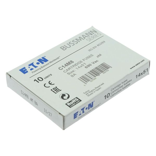 Fuse-link, LV, 8 A, AC 690 V, 14 x 51 mm, aM, IEC image 11