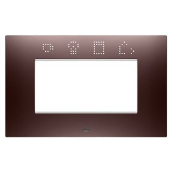 EGO SMART PLATE - IN PAINTED TECHNOPOLYMER - 4 MODULES - COPPER - CHORUSMART image 1