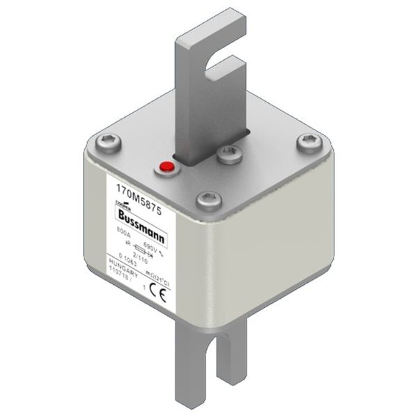 Fuse-link, high speed, 350 A, AC 690 V, DIN 2, 60 x 74 x 150 mm, gR, DIN, IEC, single indicator image 2