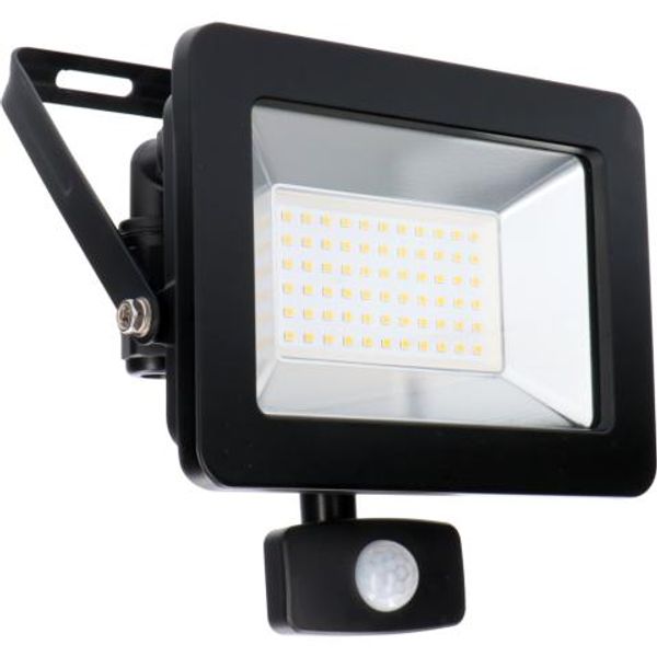 Floodlight - 50W 5500lm 4000K IP44  - Sensor - Sanan LED - Black image 1