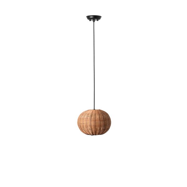 HAKA PENDANT BLACK P.RATTAN E27 ø250*190 image 1