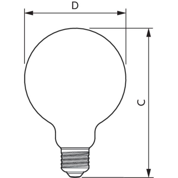 LED classic 60W G93 E27 WW FR ND RFSRT4 image 3