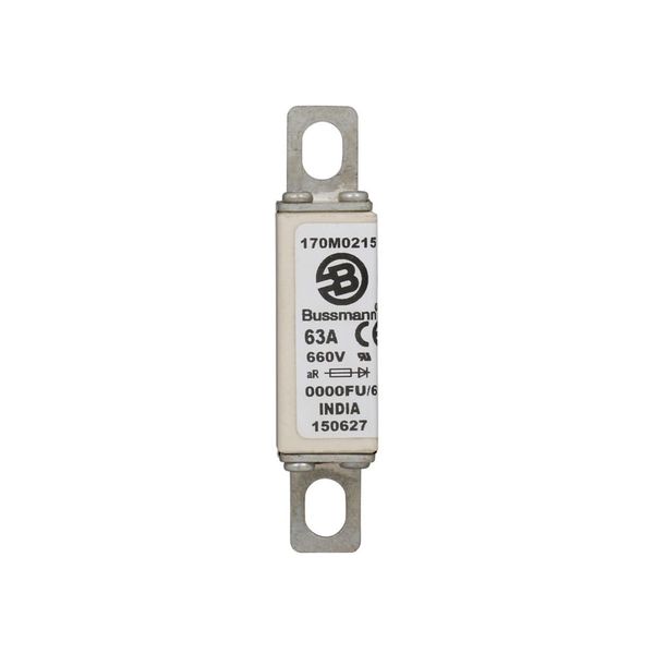 Fuse-link, high speed, 63 A, AC 660 V, size 0000, 18 x 19 x 80 mm, aR, UL image 27