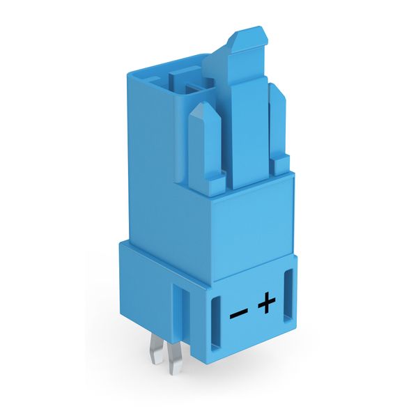 Plug for PCBs straight 2-pole blue image 1