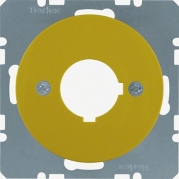 Centre plate with installation opening Ø 22.5 mm, R.1/R.3, yellow glos image 1