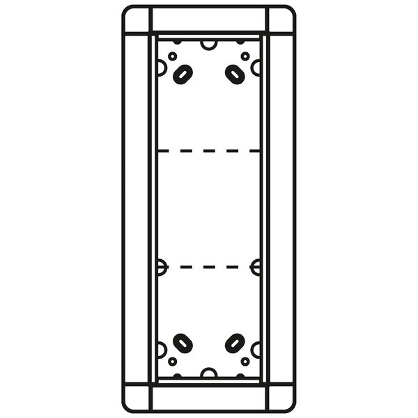 Flush-mounted frame 3 module places, silver image 1