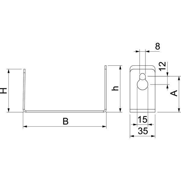 PLCD-SB1220 Separating bracket for PLCD D061220/PLCD D091220 100x116x35 image 2