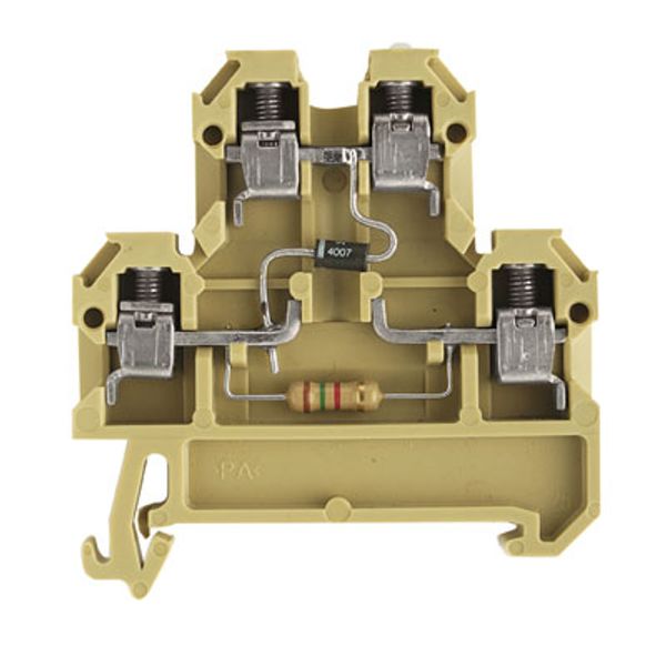 Component terminal block, Screw connection, 4 mm², 24 V, 10 A, 1 N 400 image 1